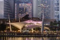 SINGAPORE, SINGAPORE - CIRCA SEPTEMBER 2015: Esplanade Ã¢â¬â Theatres on the Bay, Singapore